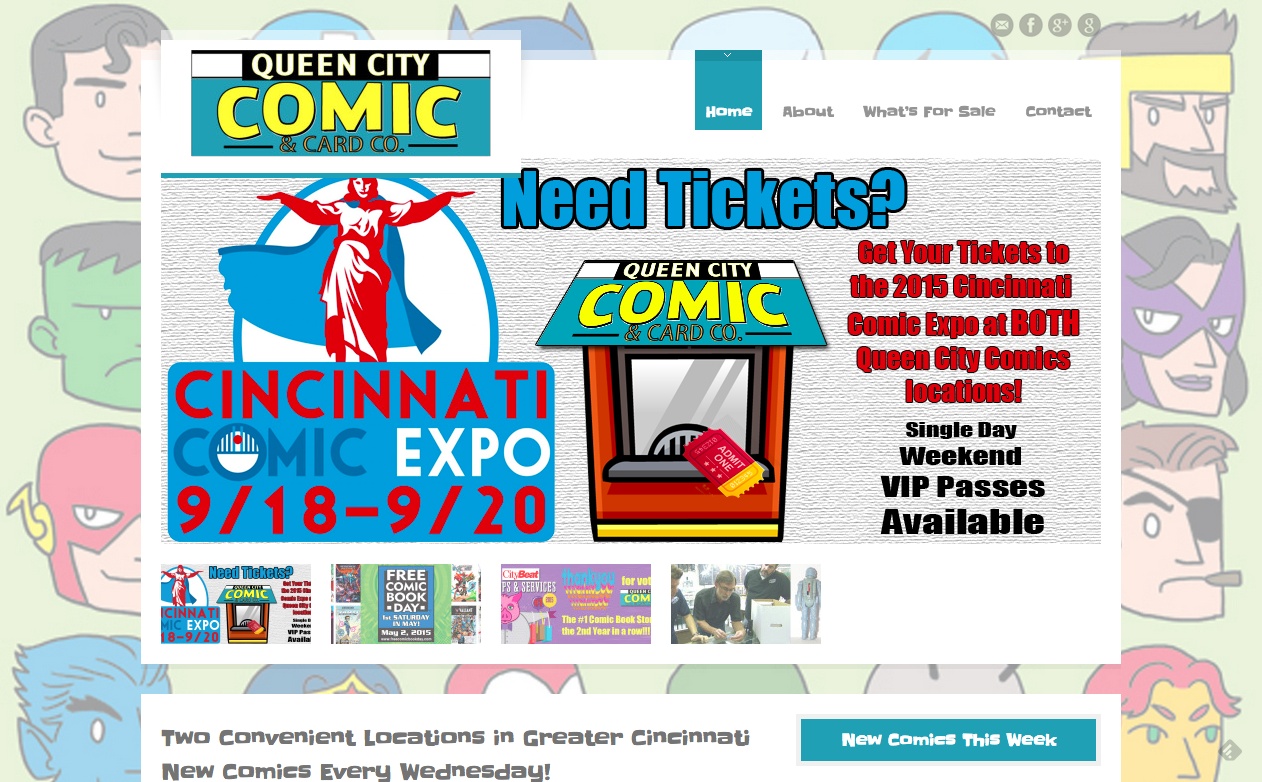 Queen City Comics Website Redesign